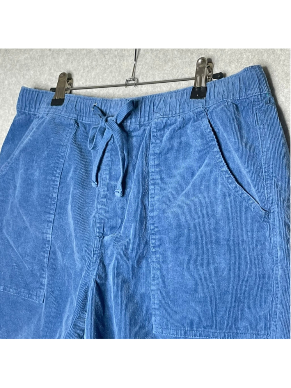 Katin Mens Large Blue Corduroy Shorts Elastic Waist Drawstring Surf Casual - Picture 4 of 10